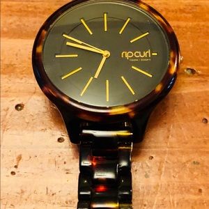 Rip Curl Tortoise Shell watch (from Athleta)